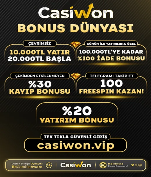 Bonus koşullarına yönelik Casiwon tanıtım görseli
