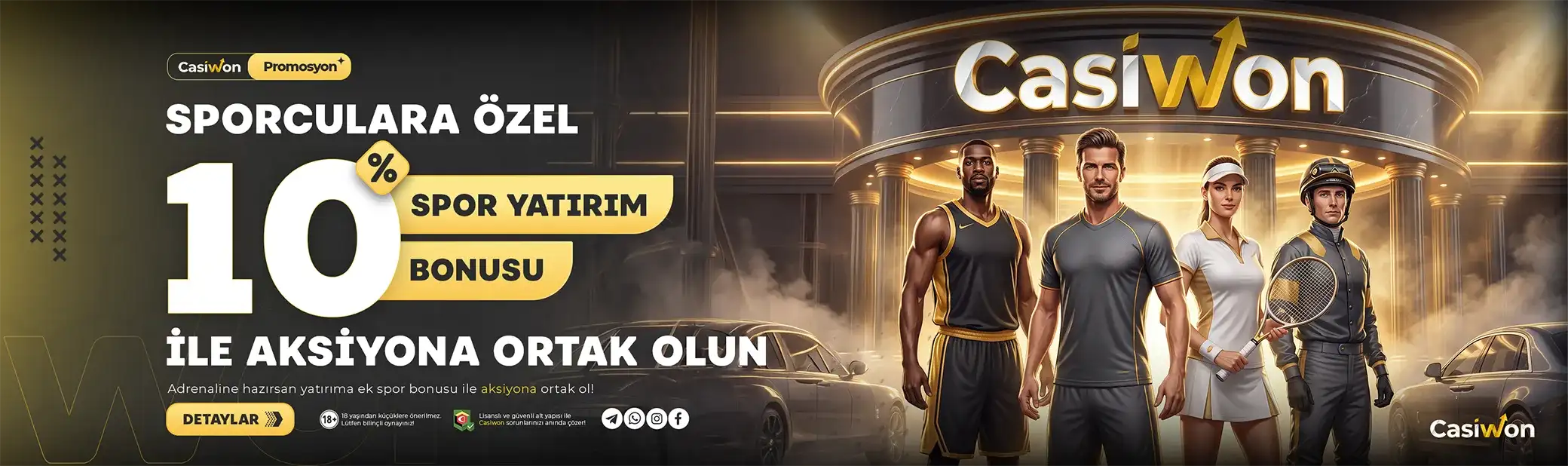 Spor kategorisi için Casiwon temalı duyuru görseli